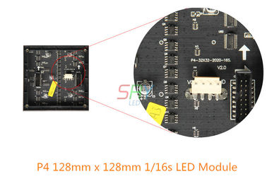 P4 128mm x 128mm 黒い LED が付いている屋内 LED 表示モジュール 1/16s サプライヤー