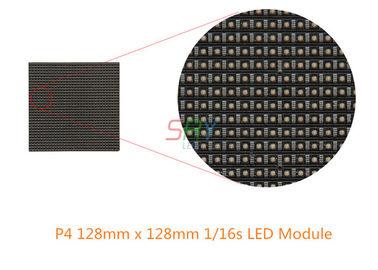 P4 128mm x 128mm 黒い LED が付いている屋内 LED 表示モジュール 1/16s サプライヤー