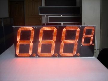 10インチはRFリモート・コントロール デジタルの赤い導かれた時間および温度のオイル価格印を導きました サプライヤー