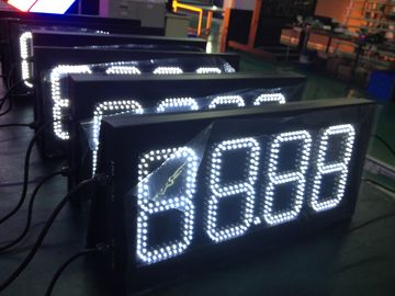 10インチはRFリモート・コントロール デジタルの赤い導かれた時間および温度のオイル価格印を導きました サプライヤー