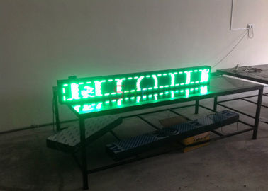 高い明るさのTrivision LEDのテキストの表示/屋外の導かれた伝言板P10は緑を選抜します サプライヤー